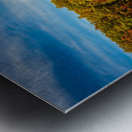 Fall leaves surround reservoir in Coopers Rock State Forest in W Impression metal