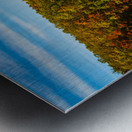 Fall leaves surround reservoir in Coopers Rock State Forest in W Impression metal