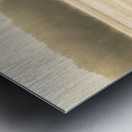 Fisherman fishing in Mississippi river on misty autumn morning Metal print