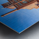 Historic Dubuque Star Brewery alongside Mississippi river Metal print