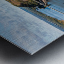 Aerial view of Red Wing Minnesota with river cruise boat Impression metal