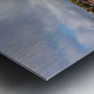 Cityscape of Burlington in Iowa from the Mississippi river Impression metal