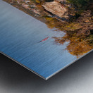 Lovers Leap overlook in Hannibal Missouri with townscape Metal print