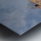 Cityscape of Burlington in Iowa from the Mississippi river Metal print