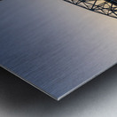 River cruise boat sails to Mark Twain Memorial road bridge Metal print