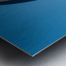 Unusual view of Gateway Arch at sunrise against blue sky Metal print