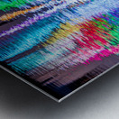 Vertical Reflection of ferris wheel at National Harbor Metal print