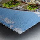 Traditional wrought iron balcony on Royal Street New Orleans hou Metal print