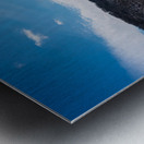 Aerial panorama of the frozen Cheat Lake Morgantown WV looking  Impression metal