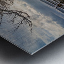 Coopers Rock overlook on snow-covered pathway in WV Metal print