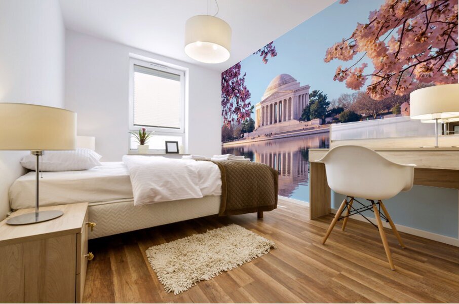 Beautiful early morning Jefferson Memorial Mural print