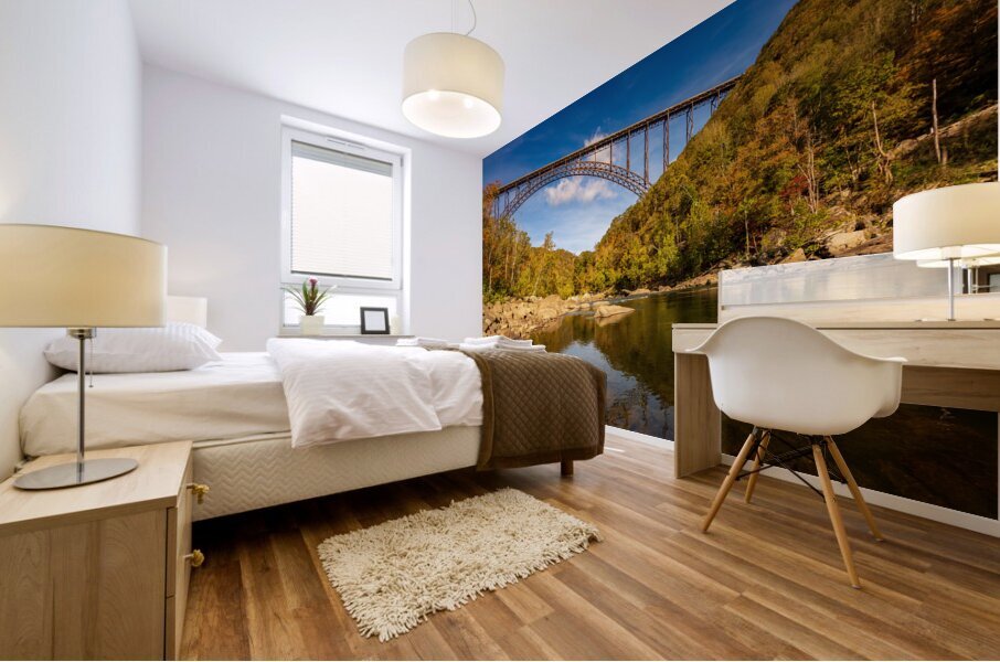 New River Gorge Bridge in West Virginia Mural print