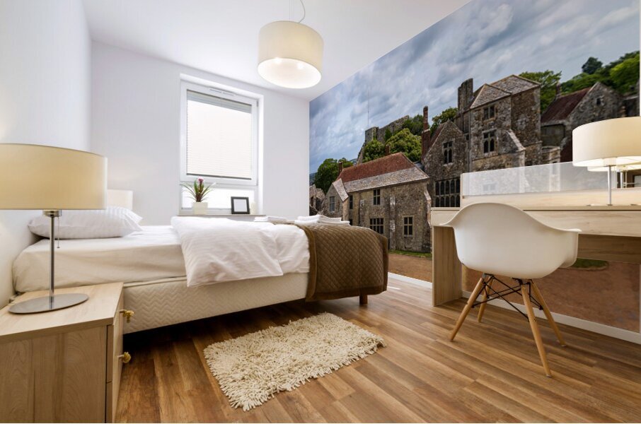 Interior buildings of Carisbrooke Castle on the Isle of Wight Mural print