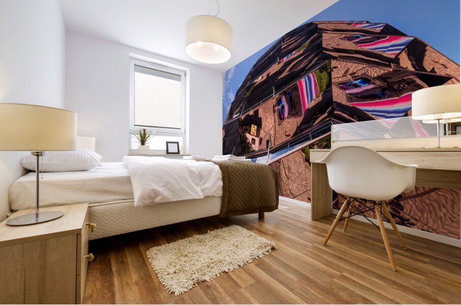 Reflective surface of the Vessel in Hudson Yards Manhattan Mural print