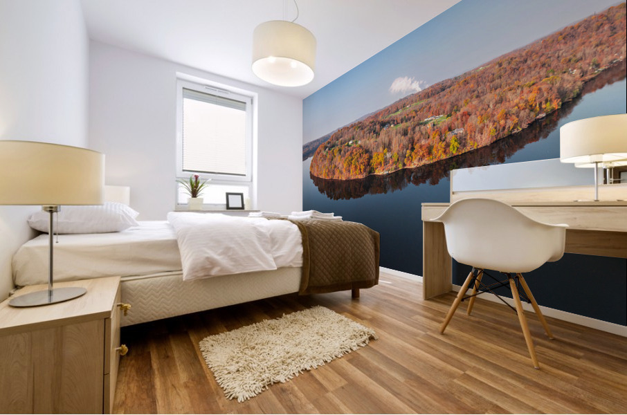 Aerial view of The Woodlands near Morgantown WV Mural print