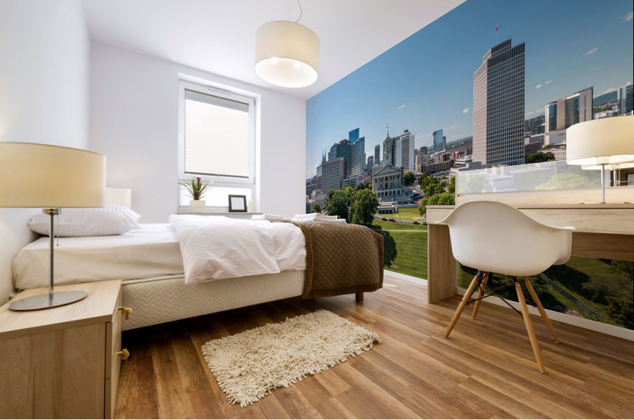 Aerial view of the Tennessee State Capitol building in Nashville Mural print