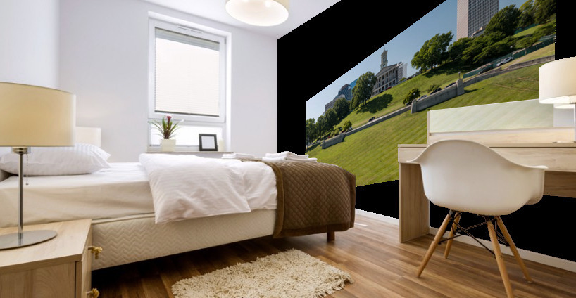 Grass before State Capitol building in Nashville Tennessee Impression murale