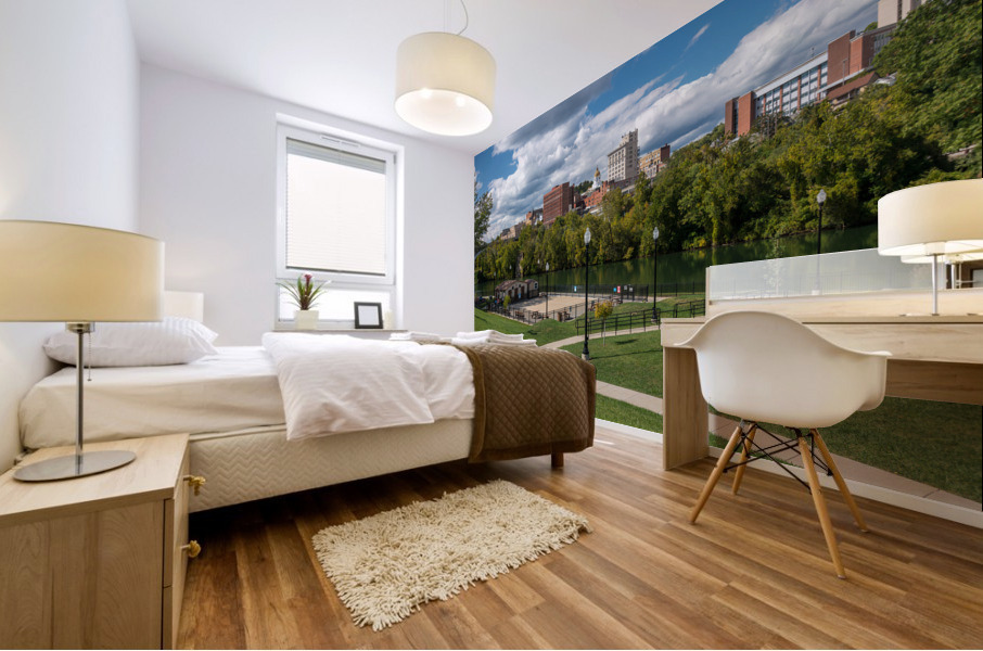 Panorama of Fairmont in West Virginia taken from Palantine Park Impression murale