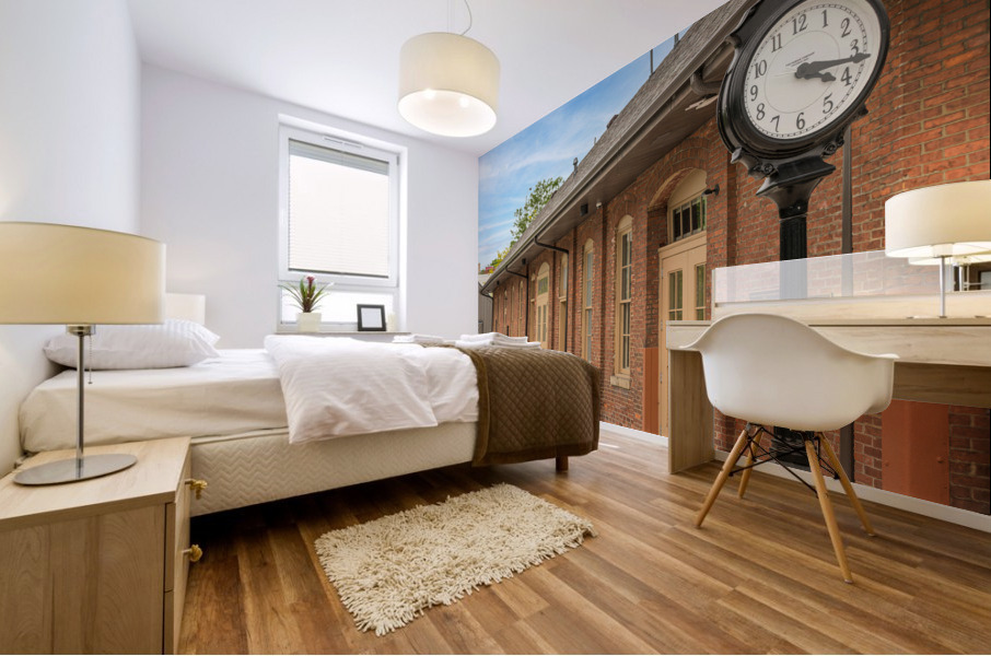 Restored Union Railway station building in Morgantown Impression murale