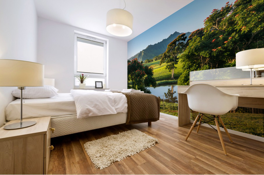 Striking landscape of garden island of Kauai Mural print