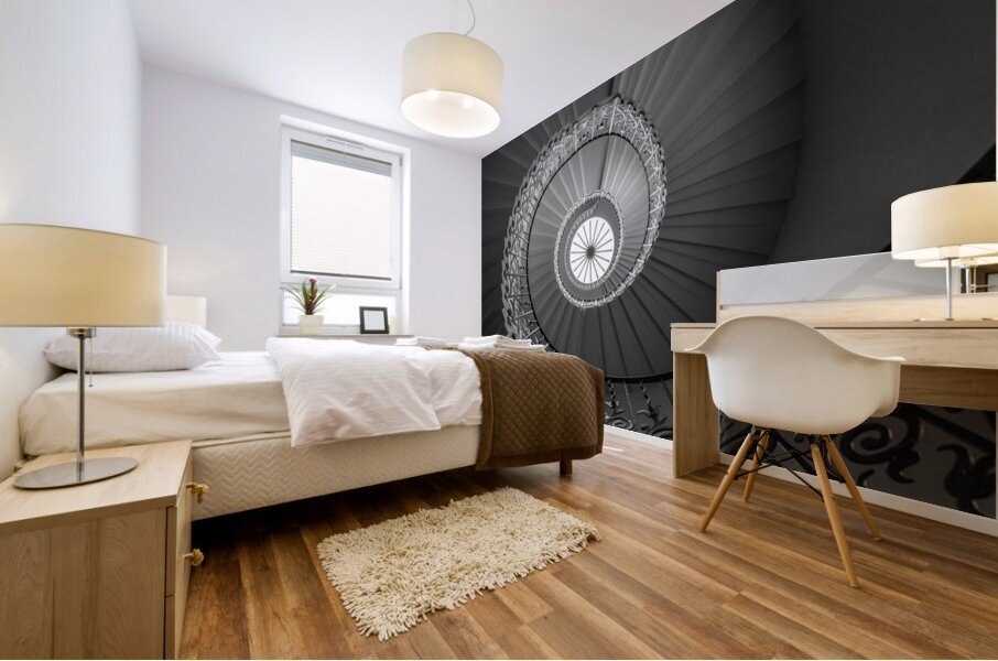 Tulip staircase in Queens Palace in Greenwich Mural print