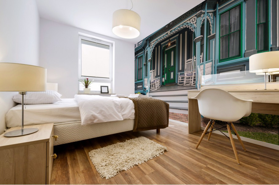 Entrance to Victorian home in Cape May Mural print