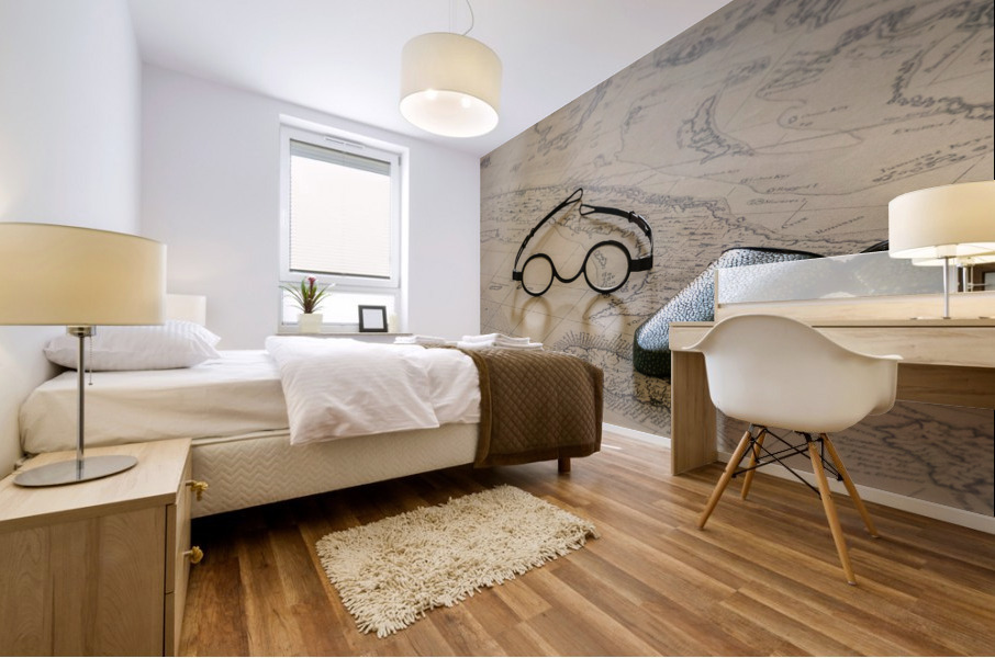 Ancient mariners map of Cuba and Jamaica Mural print