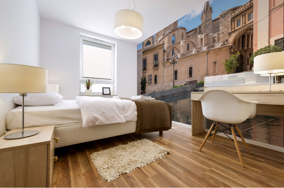 Reflection of Cathedral and Basilica Valencia Impression murale