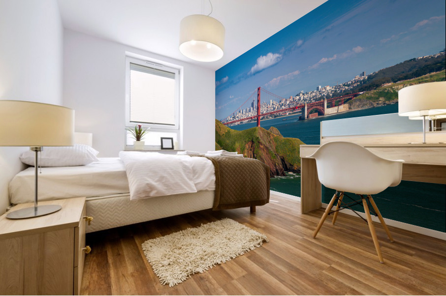Marin Headlands and Golden Gate Bridge Mural print