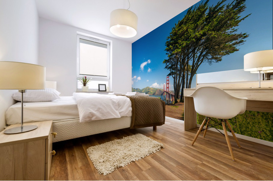 Marin Headlands and Golden Gate Bridge Impression murale