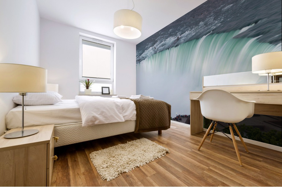 Wide view of Canadian Horseshoe Falls at Niagara Mural print