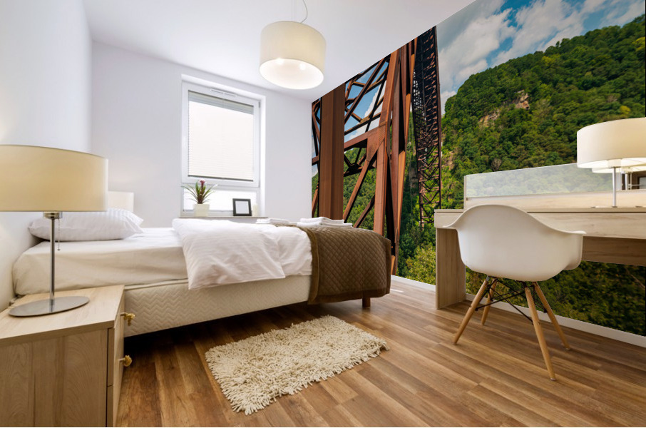 Metal structure of the New River Gorge Bridge Impression murale