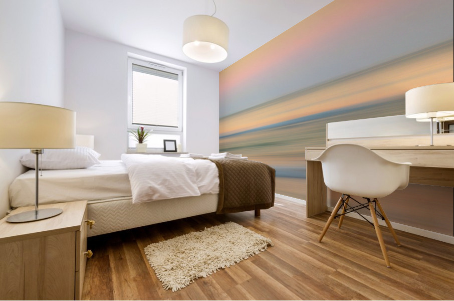 Sunrise over ocean with sideways pan Mural print