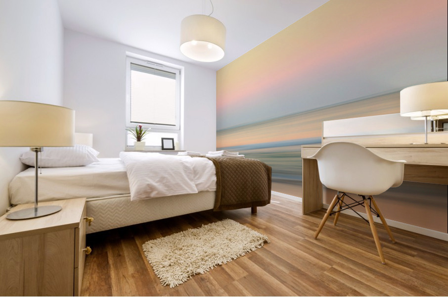 Sunrise over ocean with sideways pan Mural print