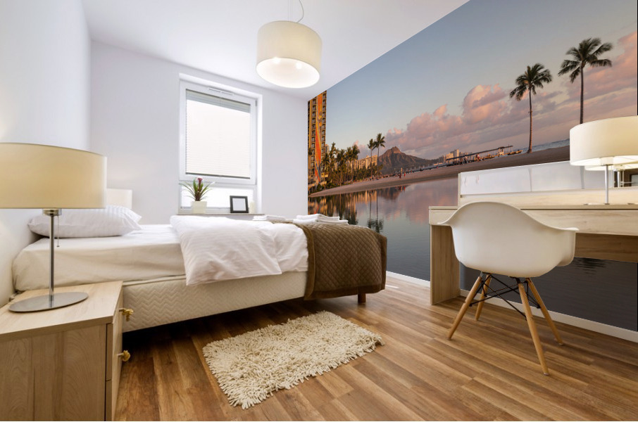 Newly restored tiling mural on Rainbow Tower Impression murale