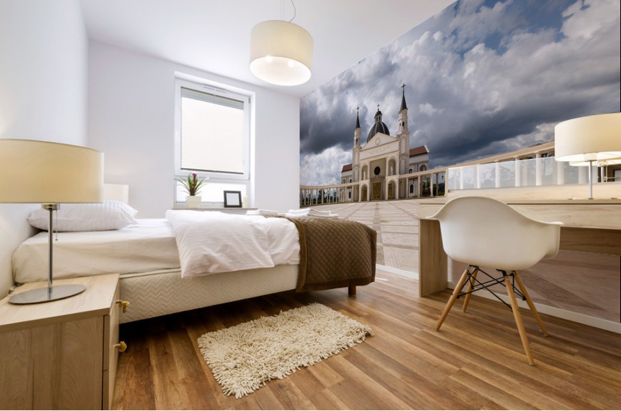 Panorama Basilica of Mongomo in Equatorial Guinea Mural print