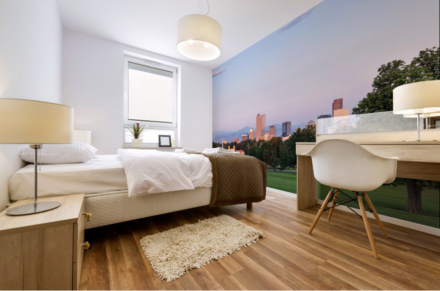 Skyline of Denver at dawn Mural print