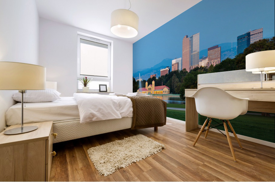 Skyline of Denver at dawn Mural print