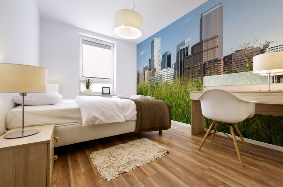 View of downtown buildings in Denver Impression murale