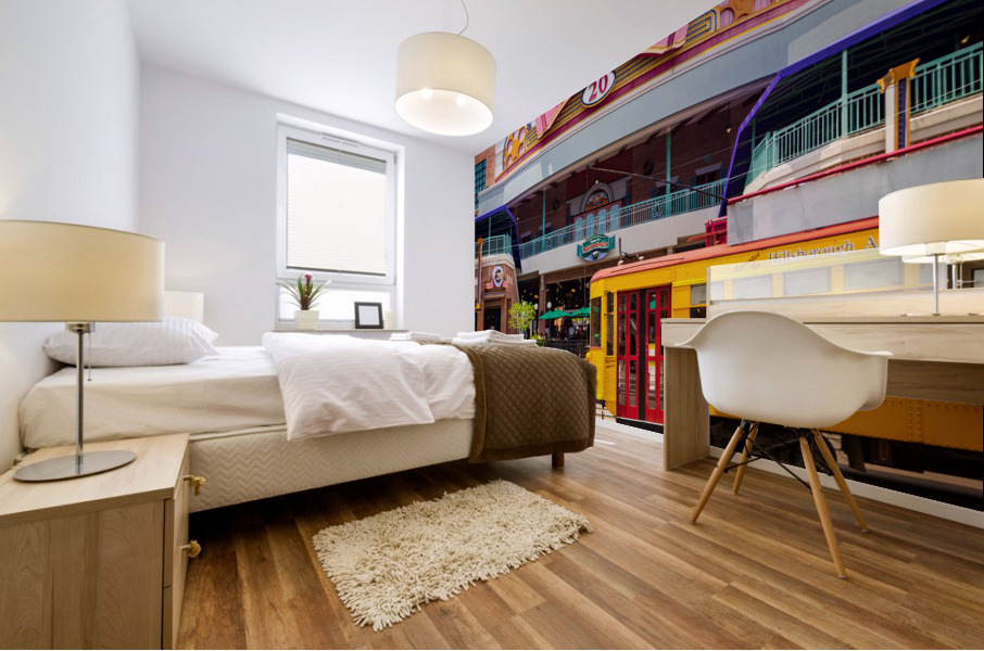 Cinema in Ybor City in Tampa Florida Impression murale