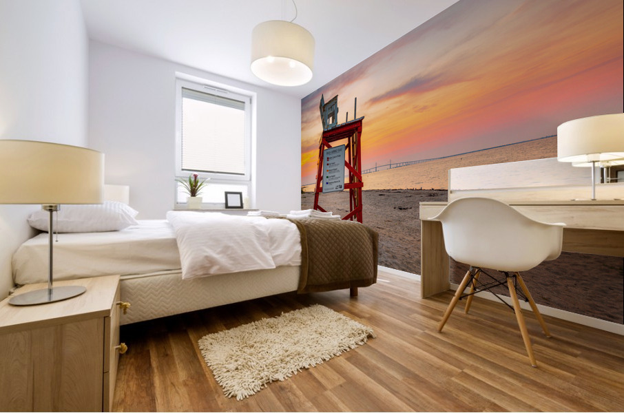 Lifeguard stand in Fort De Soto Florida Impression murale