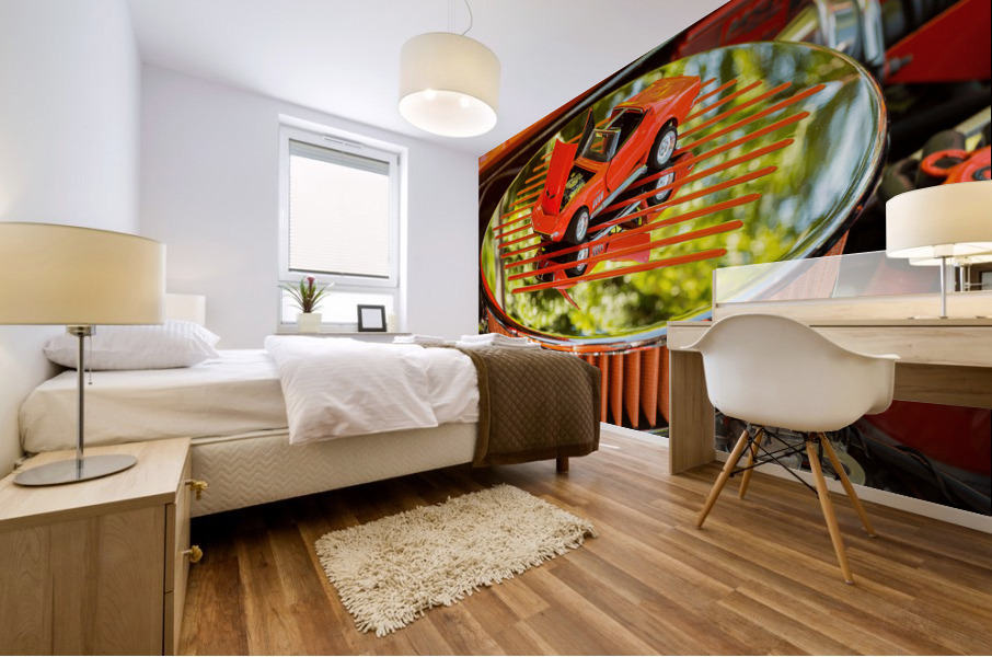 Engine compartment of chromed Stingray Mural print