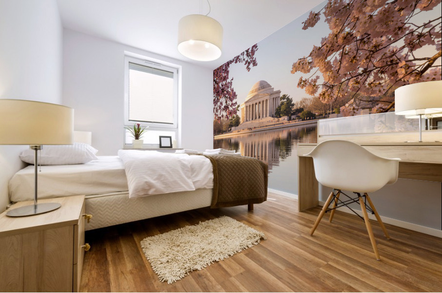 Beautiful early morning Jefferson Memorial with pastel colors Mural print