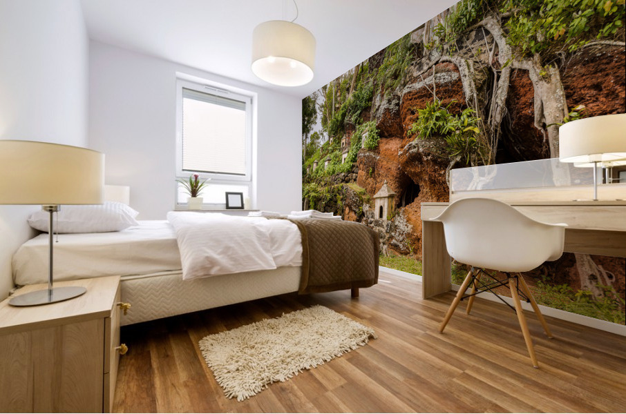 88 Buddhist temples at Lawai Valley Kauai Mural print