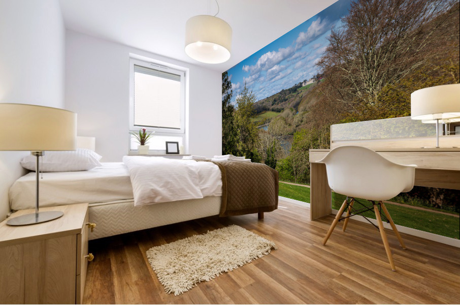 View across the rolling countryside of Cornwall Mural print