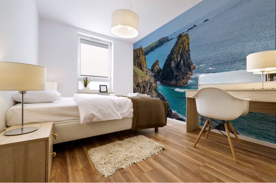 View towards the Lizard from Kynance Cove in Cornwall Mural print