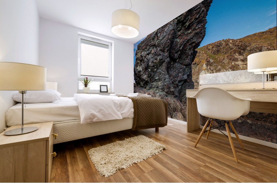 Unusual rock formation at Kynance Cove near the Lizard in Cornwa Impression murale