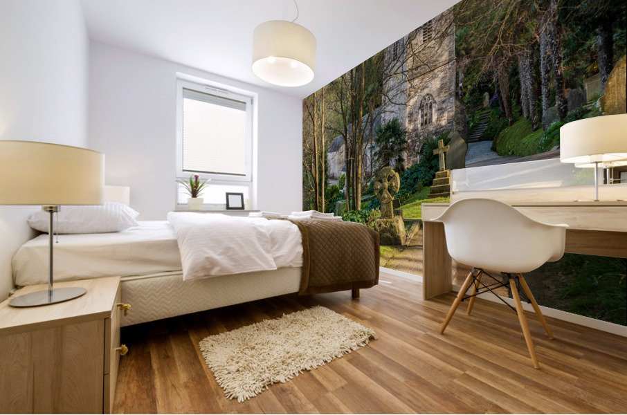 St Just in Roseland parish church in Cornwall UK Mural print