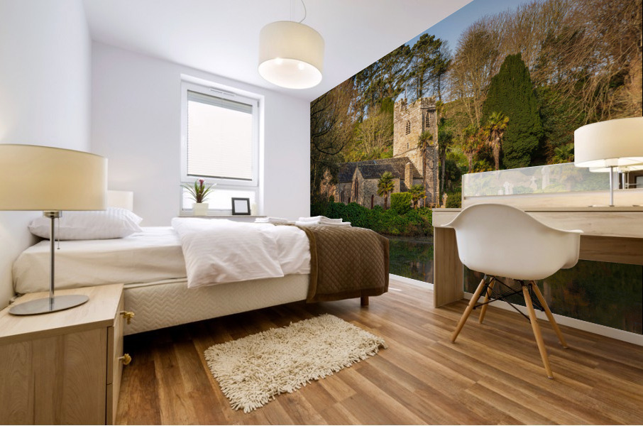 St Just in Roseland parish church in Cornwall UK Mural print