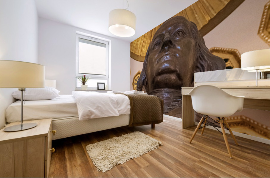 Head of the statue of George Washington Mural print